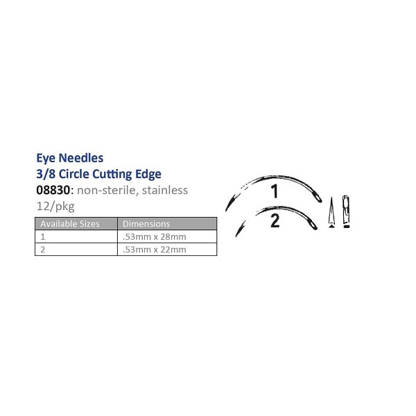 Suture Needle #830-1   3/8&quot; Circle Cutting Edge