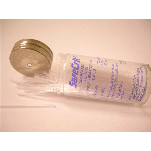 Statspin Safecrit Untreated 40mm Capillary Tubes 100ct