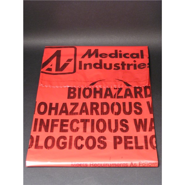 Bio-Hazard Bag Red 25&quot; X 35&quot;