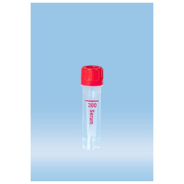 Microvette 300Ul 0.3ml Red Serum Tube 100ct