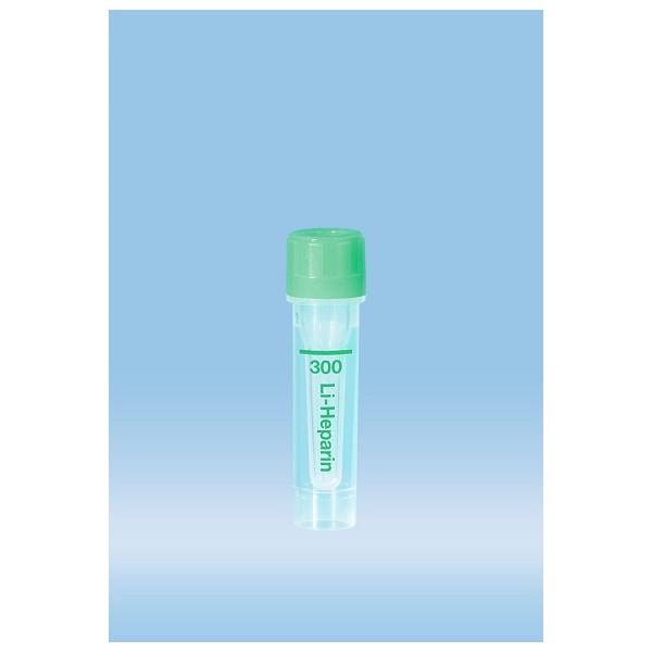 0.3ml 300Ul Lithium Heparin Tube Green Microvette 100ct