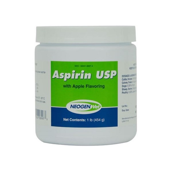 Aspirin Powder 1lb Jar Apple Flavor Neogen Label