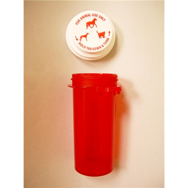 20 Dram 1-Clic Red Pill Vial  120/bx