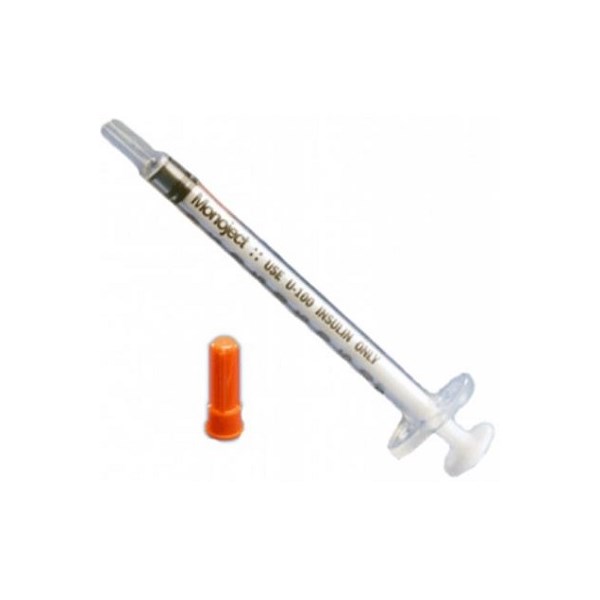 1cc Insulin Syringe Luer Slip without needle 100/bx