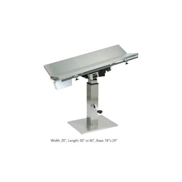 V-Top Surgery Table with Adjustable Hydraulic Column and heated top 60&quot;