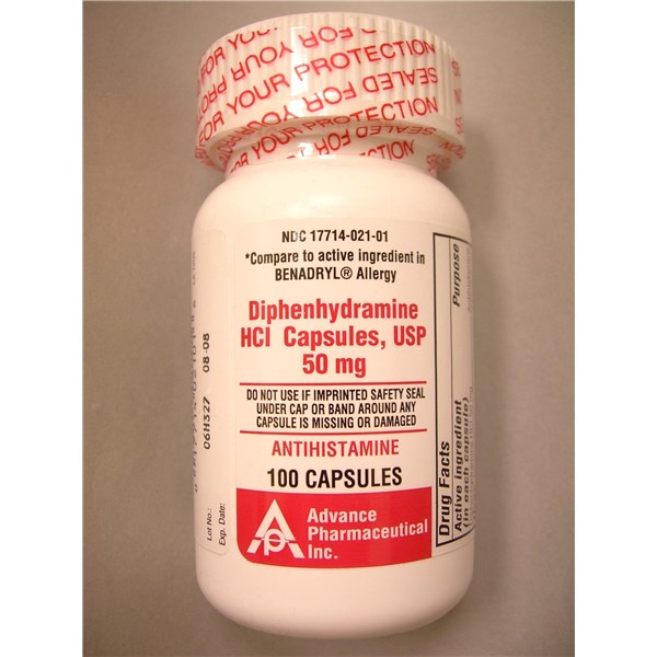 Diphenhydramine Caps 50mg 100ct