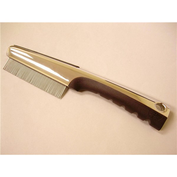 Pro Series Extra Fine Flea Comb Black &amp; Chrome