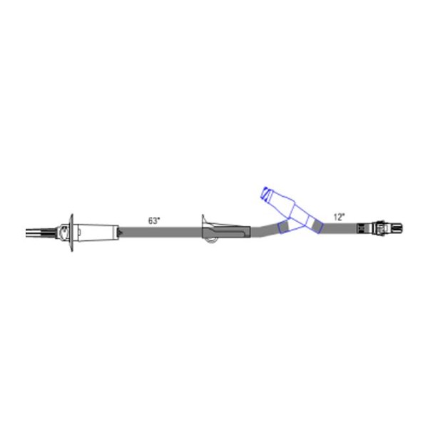 IV Administration Set 80&quot; With Clave Luer Lock/Luer Slip