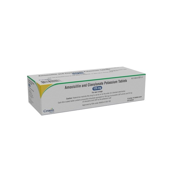 Amoxi Clav Tabs 125mg 210ct (Amoxicillin / Clavulanate) Cronus Label