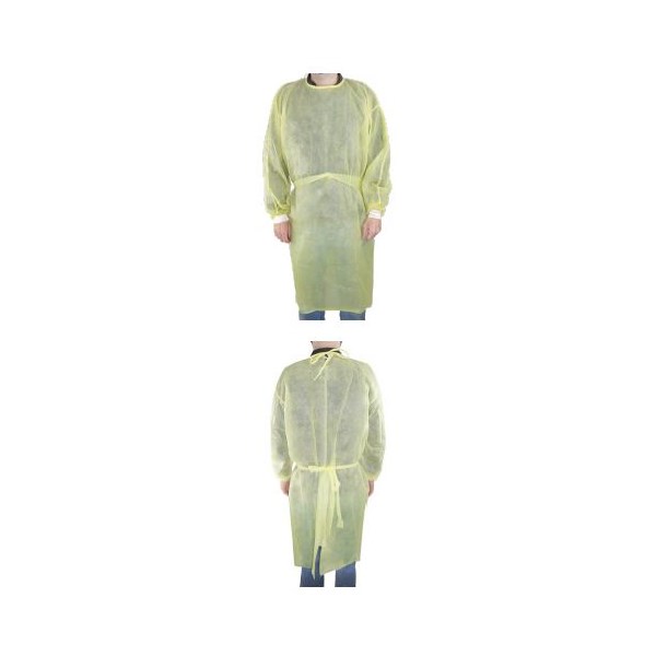 Isolation Gown X Large Yellow 10pk