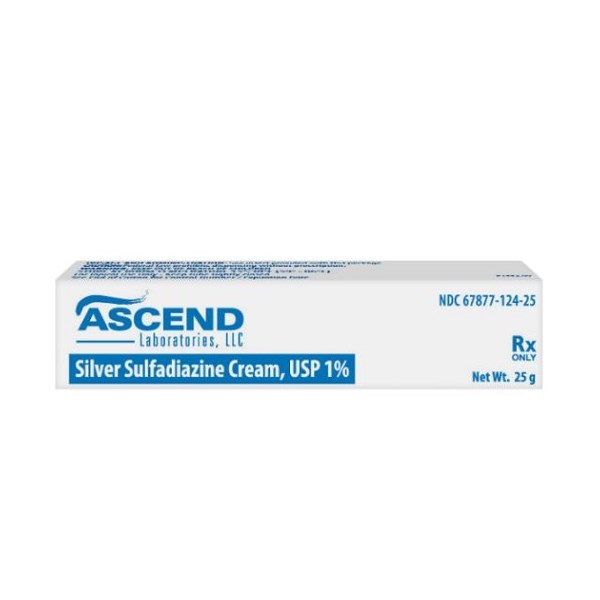 Silver Sulfadiazine Topical Cream 1% 25gm Ascend