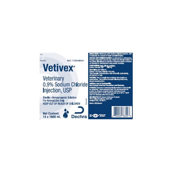 Vetivex Normal Saline 1000ml 14/case