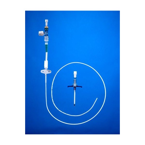 Silicone Catheter Kit 16g x 24&quot; Double Lumen