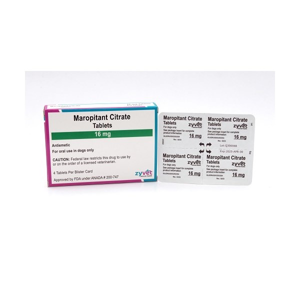 Maropitant Citrate Tabs 60mg 4 tablets/pk  (sold by card)