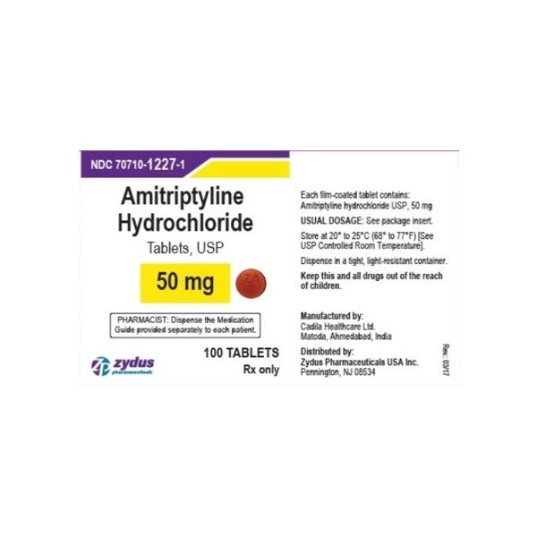 Amitriptyline Tabs 50mg 100ct Zydus Label