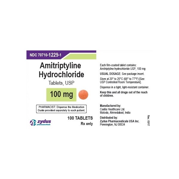 Amitriptyline Tabs 100mg 100ct Zydus Label