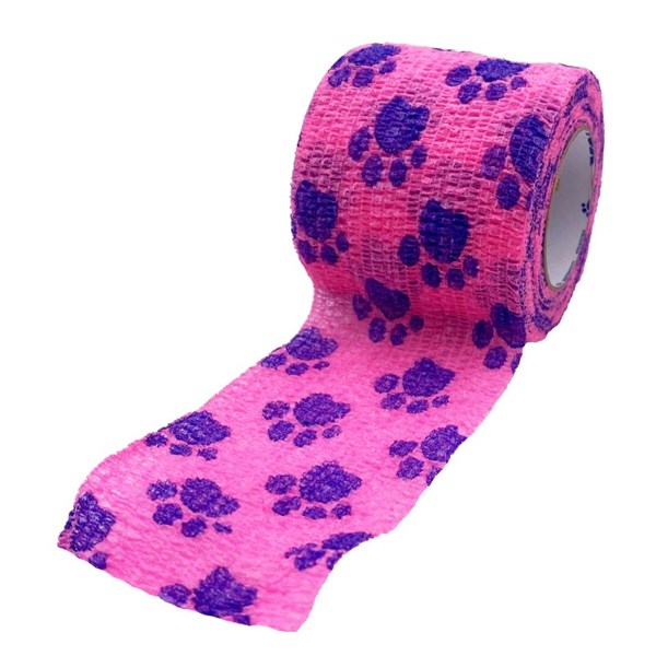 PetFlex Bandaging Tape Pink Pawprint 2&quot; 36 rolls