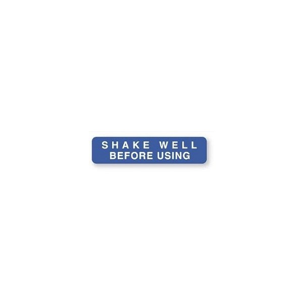Shake Well Before Using Label  1-5/8&quot; X 3/8&quot;