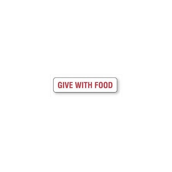 Give With Food Label 1-5/8&quot; X 3/8&quot;  500/roll
