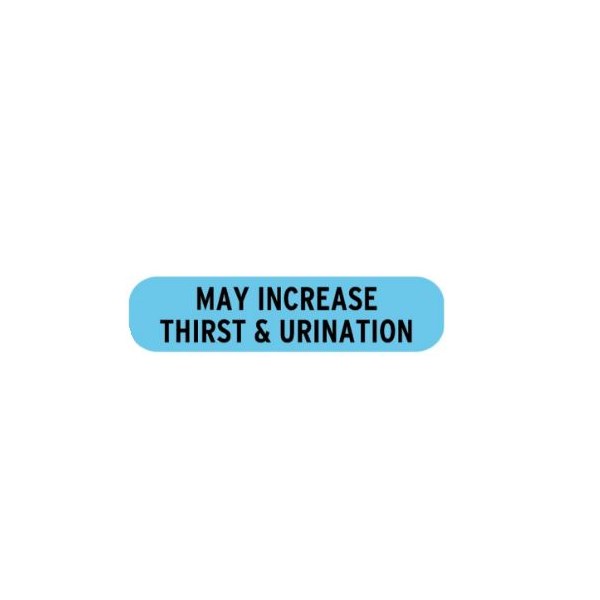 May Cause Thirst And Urination Label