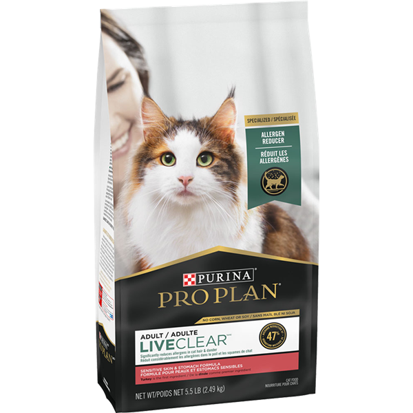 Purina Pro Plan LiveClear Adult Cat 5.5lb Sensitive Skin Turkey
