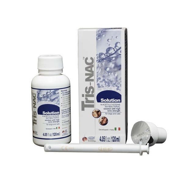 Tris-Nac N-acetylcysteine Antibacterial Solution 1.35% 4.05oz (120ml)