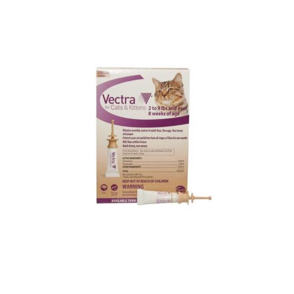 Vectra Cat/Kitten  Under 9lb 3 dose SINGLE CARD