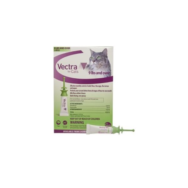Vectra Cat 9lbs and Over 3 dose SINGLE CARD