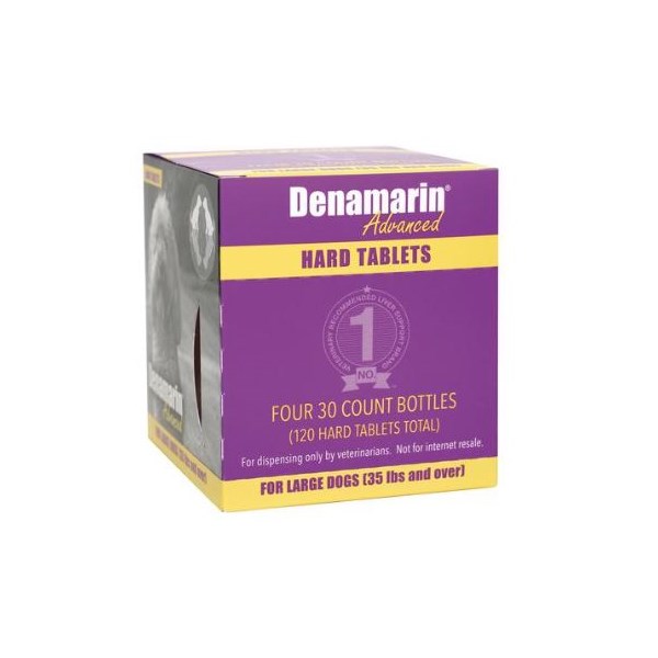 Denamarin Advanced Large Dog 35lbs and over HARD TABLET 4 bottles/bx 30ct each