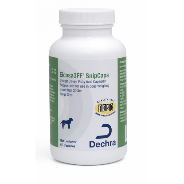 Eicosa3FF&nbsp;Snipcaps Omega 3 For Dogs Capsules 30lb + 60ct