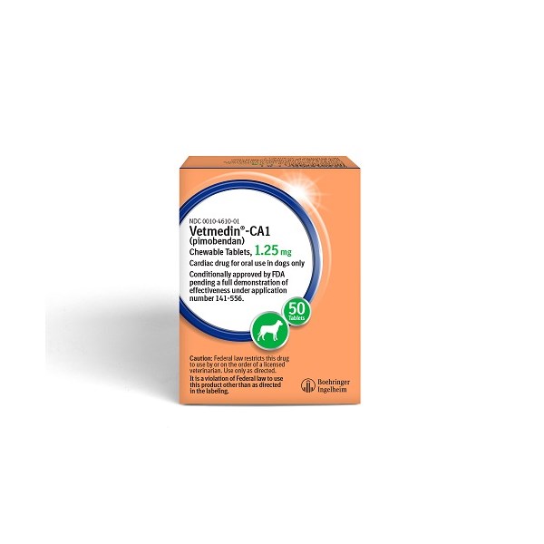 Vetmedin CA-1 Tabs 1.25mg 50ct (indicated for the delay of onset of congestive heart failure in dogs