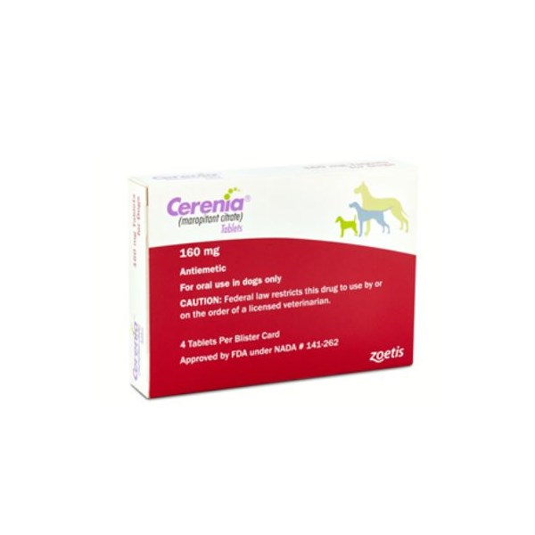Cerenia Tabs 160mg Red 4ct/card x 5 cards (no longer sold by the each)