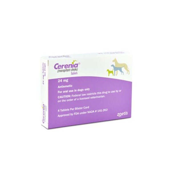 Cerenia Tabs 24mg 4ct/card x 10 cards Purple
