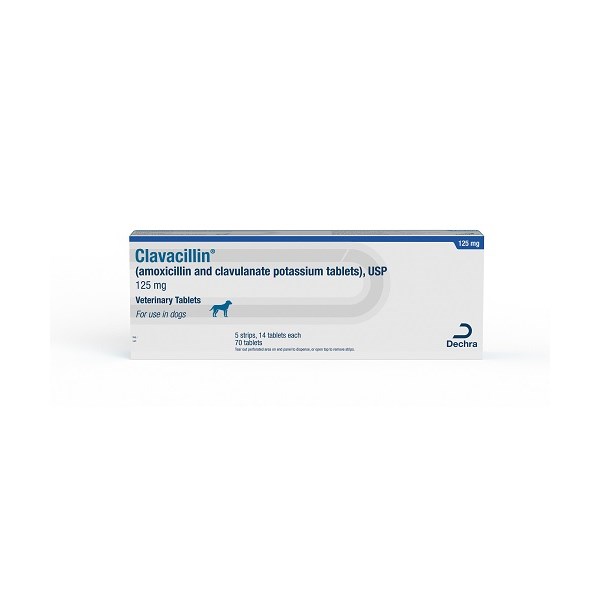 Clavacillin Tab 125mg 70ct (amoxicillin and clavulanate potassium)