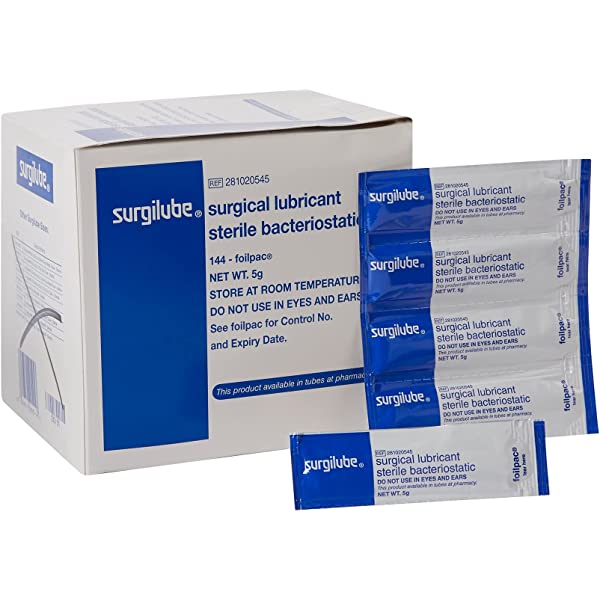 Surgilube Surgical Lube 5gm packets  144/box