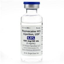 Ropivacaine HCL 0.5% Injection (5mg/ml or 150mg/30ml) 30ml