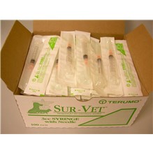 3cc Syringes with 25g x 5/8  Terumo Luer Slip 100/bx