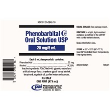 Phenobarbital Oral Elixir 20mg/5ml 473ml CV
