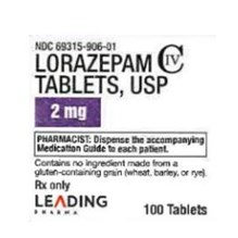Lorazepam Tabs 2mg 100ct  C4