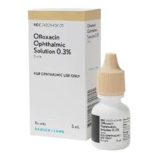 Ofloxacin 0.3% Ophthalmic Solution 5ml  B&L Label