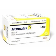 Humulin R Regular Insulin U100 3ml