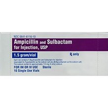 Ampicillin  Sulbactam Injection 1.5gm  10pk SPI Label