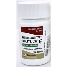 Phenobarbital Tabs 16.2mg (1/4 gr. ) 100ct  C4