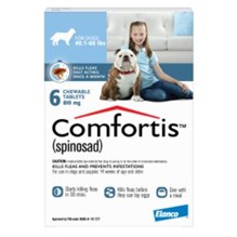 Comfortis Chew Tabs 40-60lbs Blue  6 dose  10 cards/bx