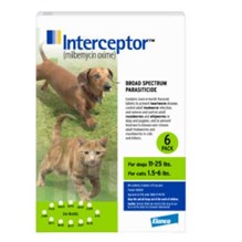 Interceptor Green 5.75mg 11-25lb 6 dose 10pk