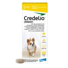 Credelio Chew Tabs 4.4-6lbs Yellow 1 Dose 16/Box