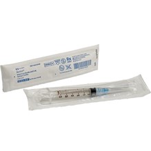 3cc Syringes  with 22g x 3/4  Kenevet Luer Lock 100/bx