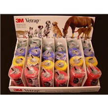 Vetrap Bandaging Tape Assorted Color/Size Display 32ct