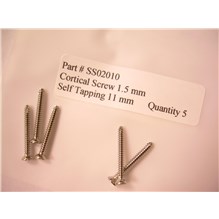 Cortical Screw 1.5mm X 11mm Hex Head And Self Tapping 5Pk