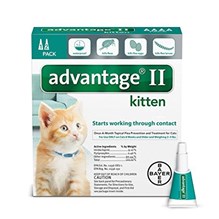 Advantage II Kitten Turquoise  0-5lbs  2pk